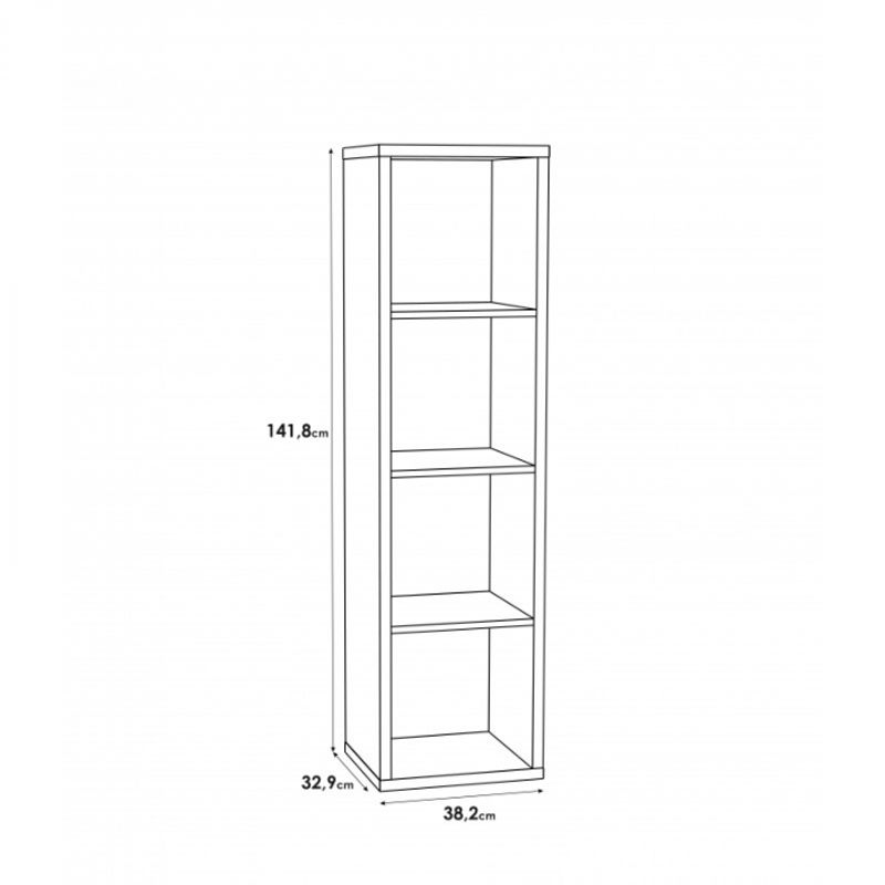 Casa si Gradina - Mobilier - Biblioteci si rafturi - Rafturi - Raft Mauro, 38 x 142 x 33 cm, nuanta alb - Infinity.ro