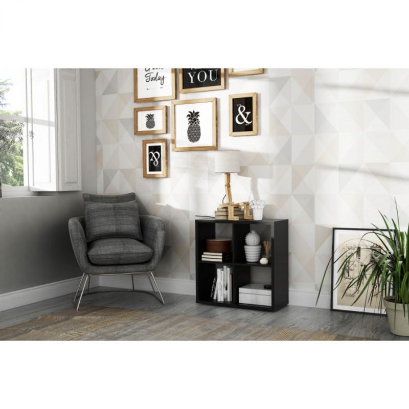 Casa si Gradina - Mobilier - Biblioteci si rafturi - Rafturi - Raft Mauro, 73 x 73 x 33 cm, nuanta negru - Infinity.ro
