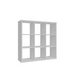 Casa si Gradina - Mobilier - Biblioteci si rafturi - Rafturi - Raft Mauro, 107 x 107 x 33 cm, nuanta alb - Infinity.ro