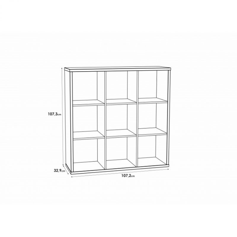 Casa si Gradina - Mobilier - Biblioteci si rafturi - Rafturi - Raft Mauro, 107 x 107 x 33 cm, nuanta alb - Infinity.ro