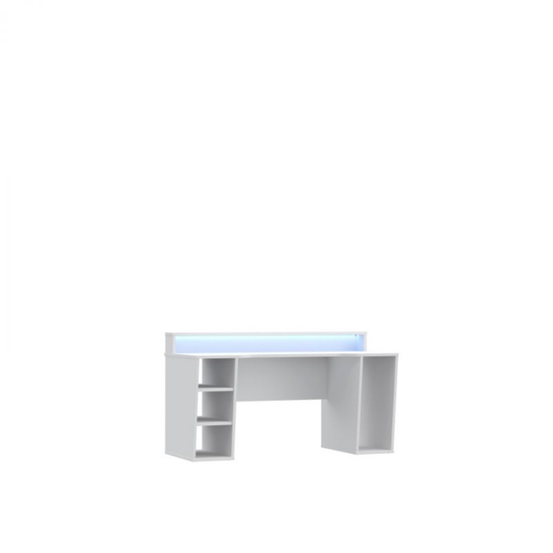 Casa si Gradina - Mobilier - Mese si birouri - Birouri - Birou Race Led, 160 x 91 x 72 cm, nuanta alb - Infinity.ro