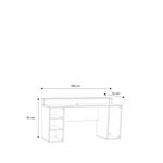 Casa si Gradina - Mobilier - Mese si birouri - Birouri - Birou Race Led, 160 x 91 x 72 cm, nuanta alb - Infinity.ro