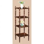 Casa si Gradina - Mobilier - Biblioteci si rafturi - Rafturi - Raft Berry, 40 x 117 x 34 cm, 4 polite, nuanta maro - Infinity.ro