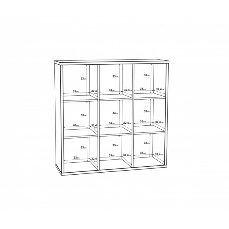 Casa si Gradina - Mobilier - Biblioteci si rafturi - Rafturi - Raft Mauro, 107 x 107 x 33 cm, nuanta alb - Infinity.ro