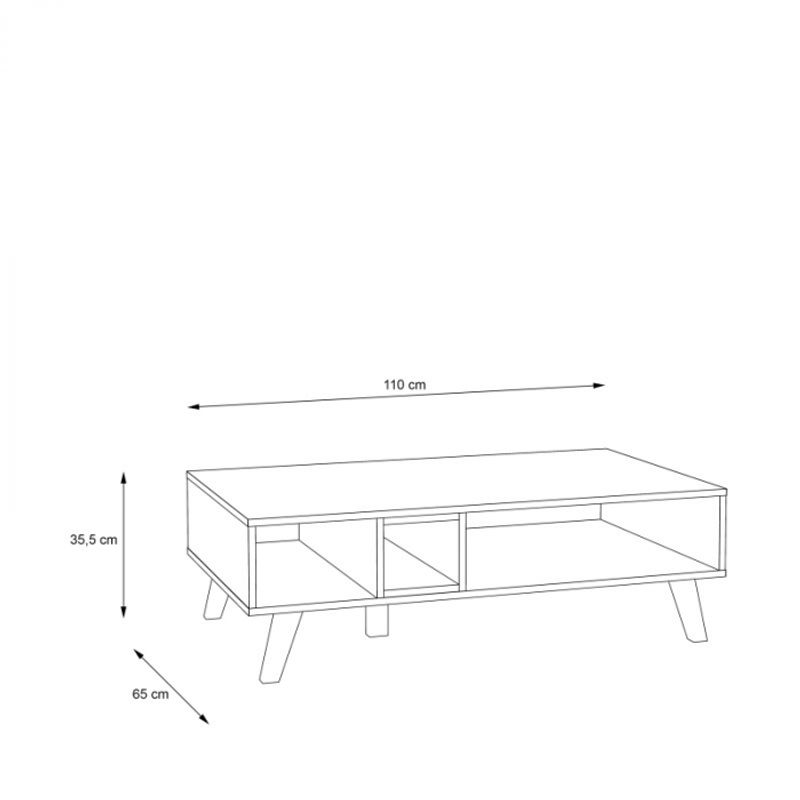 Casa si Gradina - Mobilier - Mese si birouri - Masute de cafea - Masuta Lora, 110 x 35 x 65 cm, nuanta sonoma/negru - Infinity.ro