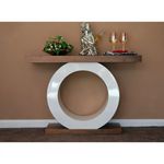 Casa si Gradina - Mobilier - Comode si corpuri - Console - Consola Oscar, 120 x 84 x 35 cm, FA01, nuanta maro/alb - Infinity.ro