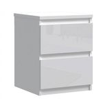 Casa si Gradina - Mobilier - Comode si corpuri - Noptiere - Noptiera Moon, 42 x 56 x 42 cm, nuanta alb - Infinity.ro