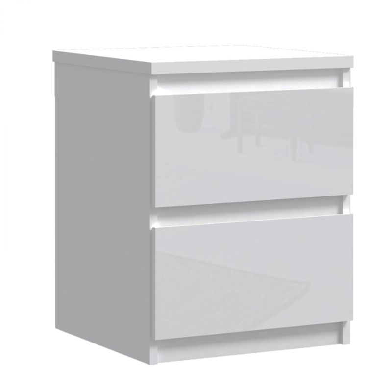 Casa si Gradina - Mobilier - Comode si corpuri - Noptiere - Noptiera Moon, 42 x 56 x 42 cm, nuanta alb - Infinity.ro