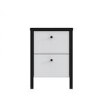 Casa si Gradina - Mobilier - Comode si corpuri - Noptiere - Noptiera Duo, 35 x 51 x 30.6 cm, nuanta alb/negru - Infinity.ro
