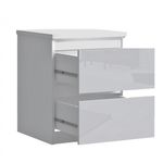 Casa si Gradina - Mobilier - Comode si corpuri - Noptiere - Noptiera Moon, 42 x 56 x 42 cm, nuanta alb - Infinity.ro