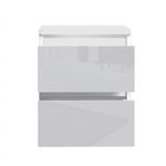 Casa si Gradina - Mobilier - Comode si corpuri - Noptiere - Noptiera Moon, 42 x 56 x 42 cm, nuanta alb - Infinity.ro