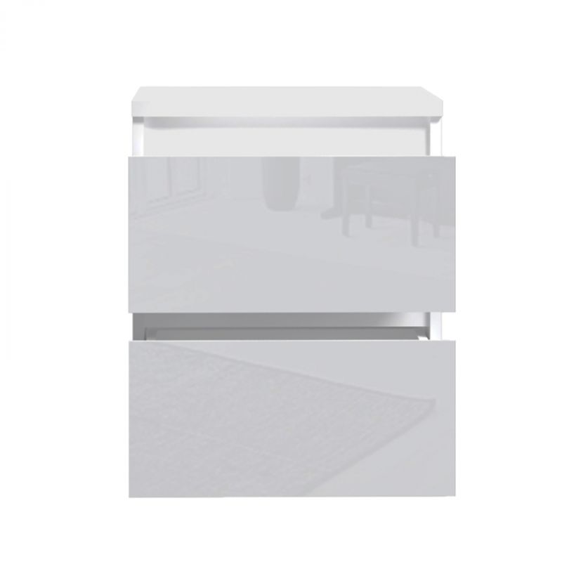 Casa si Gradina - Mobilier - Comode si corpuri - Noptiere - Noptiera Moon, 42 x 56 x 42 cm, nuanta alb - Infinity.ro