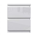 Casa si Gradina - Mobilier - Comode si corpuri - Noptiere - Noptiera Moon, 42 x 56 x 42 cm, nuanta alb - Infinity.ro