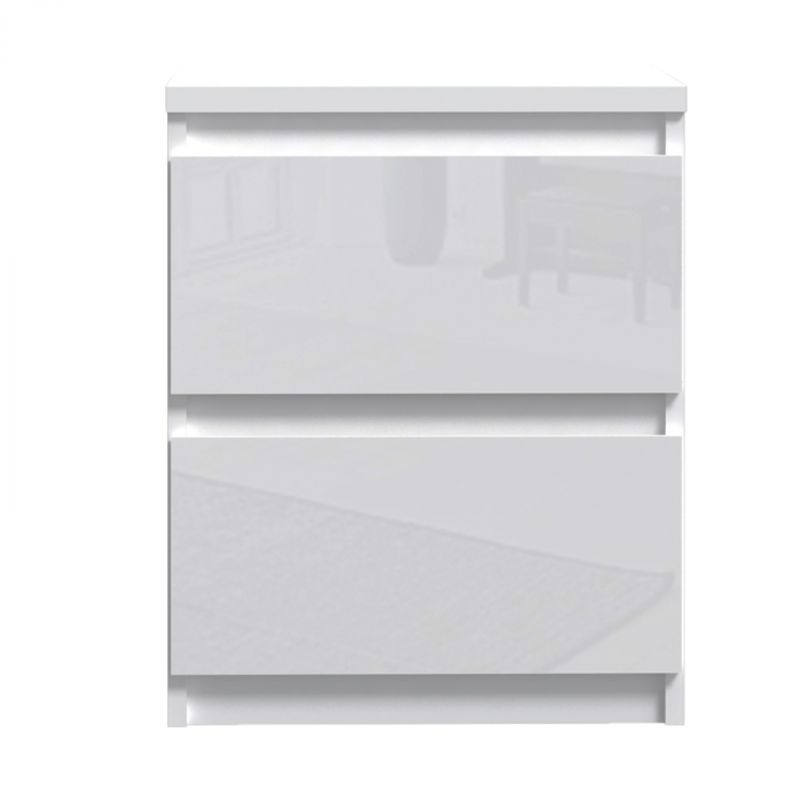 Casa si Gradina - Mobilier - Comode si corpuri - Noptiere - Noptiera Moon, 42 x 56 x 42 cm, nuanta alb - Infinity.ro