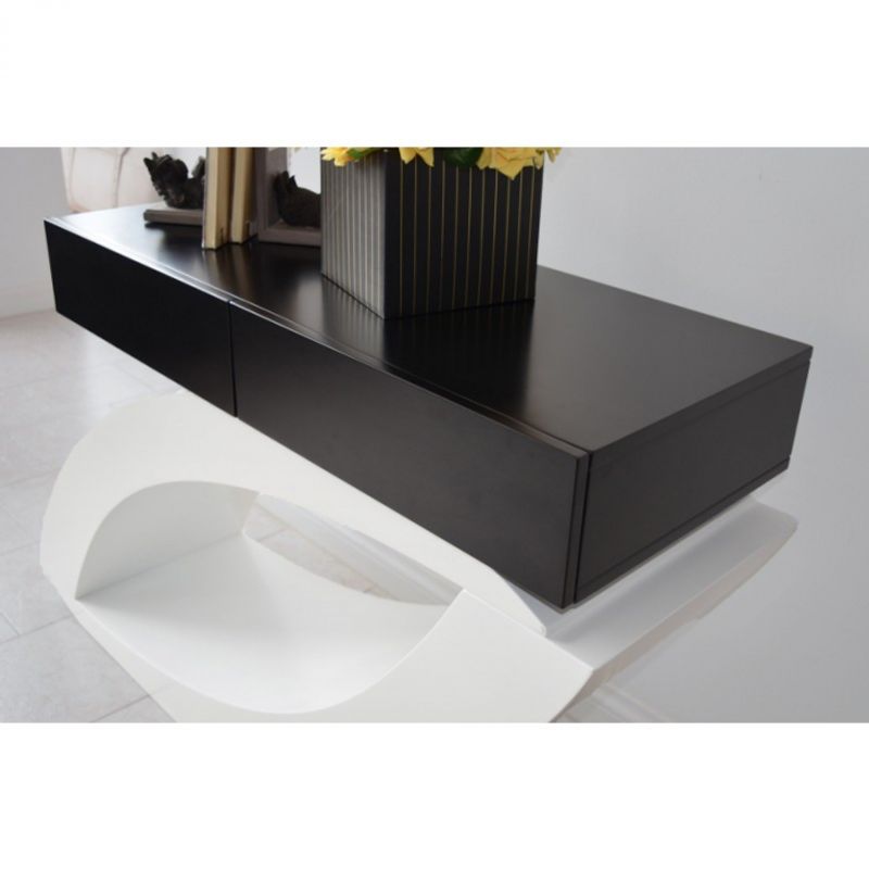 Casa si Gradina - Mobilier - Comode si corpuri - Console - Consola Oscar, 140 x 82 x 40 cm, FA092, nuanta alb/negru - Infinity.ro