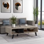 Casa si Gradina - Mobilier - Mese si birouri - Masute de cafea - Masuta Lora, 110 x 35 x 65 cm, nuanta sonoma/negru - Infinity.ro