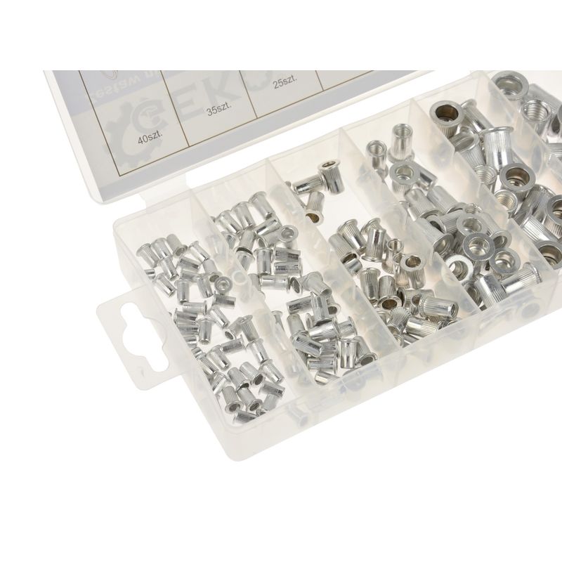 Casa si Gradina - Constructii - Scule de mana si unelte - Seturi scule - Set de piulite din aluminiu, 150 bucati, GEKO G02911 - Infinity.ro