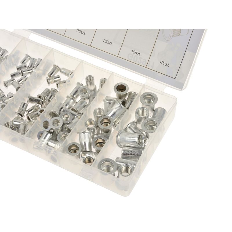 Casa si Gradina - Constructii - Scule de mana si unelte - Seturi scule - Set de piulite din aluminiu, 150 bucati, GEKO G02911 - Infinity.ro