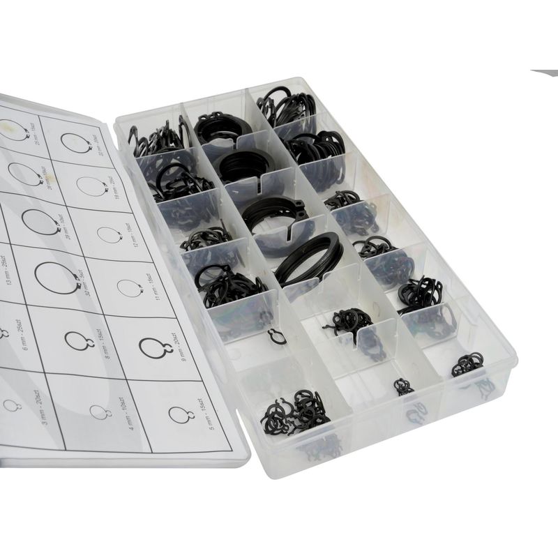 Casa si Gradina - Constructii - Scule de mana si unelte - Seturi scule - Set inele de siguranta Seeger, 300 piese, Geko G02802 - Infinity.ro