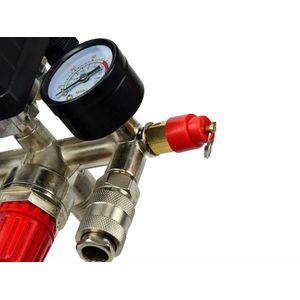 Kit presostat pentru compresor cu doua manometre 12bar, GEKO G80306