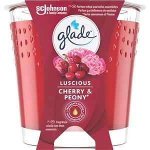 Candela odorizant de camera Glade Cirese si bujor cu uleiuri esentiale, 129gr