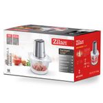 Electronice si Electrocasnice - Electrocasnice bucatarie - Mixere, tocatoare & roboti de bucatarie - Blendere si mini tocatoare - Tocator legume-fructe ZILAN ZLN-3888, Putere 300W, Vas din sticla 1.6L, 4 lame inox, 2 trepte de viteza - Infinity.ro
