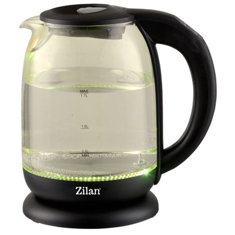 Electronice si Electrocasnice - Electrocasnice bucatarie - Preparare bauturi - Fierbatoare de apa - Fierbator Apa ZILAN ZLN-3956, 2200W, 1.7L, Control Temperatura, Iluminare LED, Sticla - Infinity.ro
