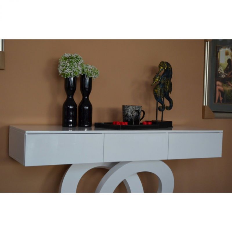 Casa si Gradina - Mobilier - Comode si corpuri - Console - Consola Oscar 140x81x40 cm FA03 Nuanta Alb - Infinity.ro
