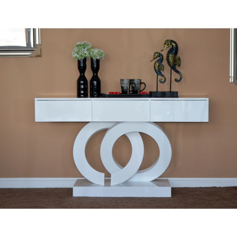 Casa si Gradina - Mobilier - Comode si corpuri - Console - Consola Oscar 140x81x40 cm FA03 Nuanta Alb - Infinity.ro