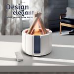 Electronice si Electrocasnice - Climatizare si sisteme de incalzire - Aparate filtrare aer - Umidificatoare - Umidificator aromaterapia ,ATOMKIT, rezervor 280ml, oprire automata, design foc de tabara,telecomanda, Alb - Infinity.ro