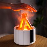 Electronice si Electrocasnice - Climatizare si sisteme de incalzire - Aparate filtrare aer - Umidificatoare - Umidificator aromaterapia ,ATOMKIT, rezervor 280ml, oprire automata, design foc de tabara,telecomanda, Alb - Infinity.ro