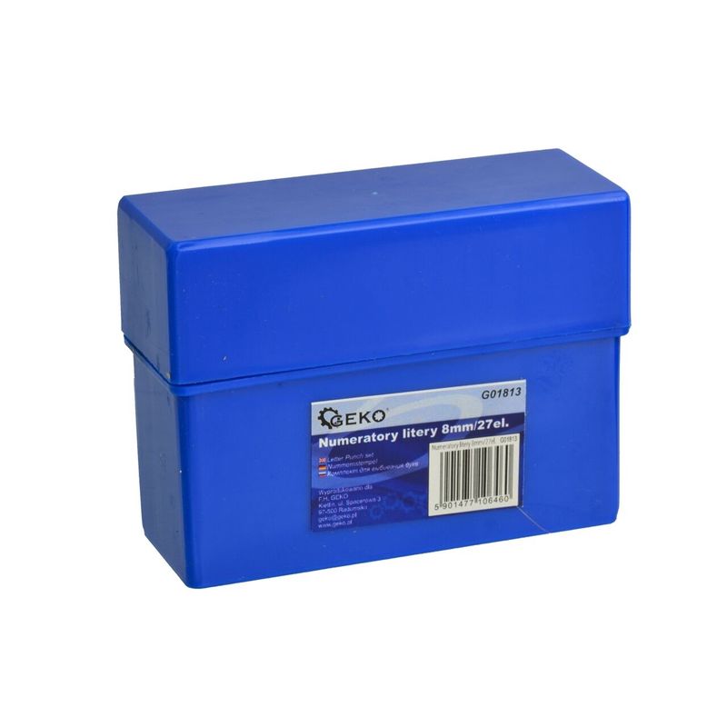 Auto si Moto - Reparatii si depanare - Scule auto - Scule si truse auto - Set 27 poansoane cu litere 8mm, Geko G01813 - Infinity.ro