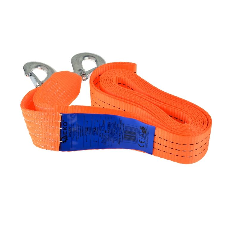 Auto si Moto - Piese auto si accesorii - Caroserie - Sisteme de tractare - Chinga remorcare 3T 4m, Geko G02390 - Infinity.ro