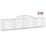 Casa si Gradina - Gradina si terasa - Garduri, panouri si accesorii - Cos gabion arcuit, 30 buc., 300x30x60/80cm, fier galvanizat - Infinity.ro
