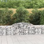 Casa si Gradina - Gradina si terasa - Garduri, panouri si accesorii - Cos gabion arcuit, 30 buc., 300x30x60/80cm, fier galvanizat - Infinity.ro
