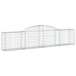 Casa si Gradina - Gradina si terasa - Garduri, panouri si accesorii - Cos gabion arcuit, 30 buc., 300x30x60/80cm, fier galvanizat - Infinity.ro