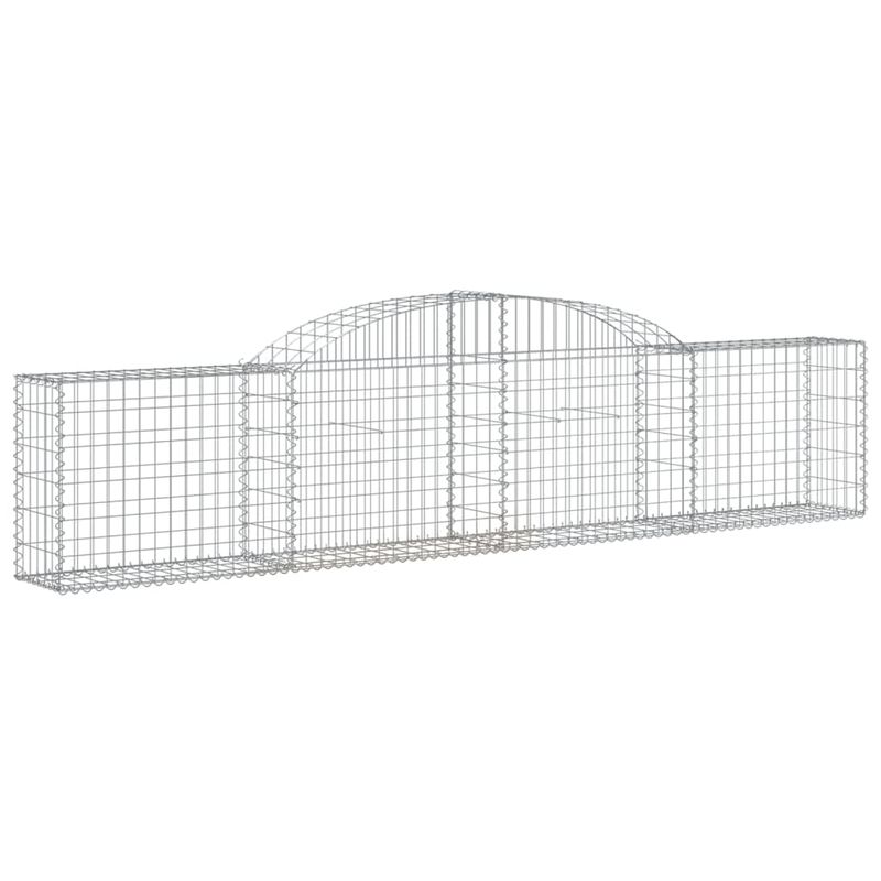 Casa si Gradina - Gradina si terasa - Garduri, panouri si accesorii - Cos gabion arcuit, 30 buc., 300x30x60/80cm, fier galvanizat - Infinity.ro
