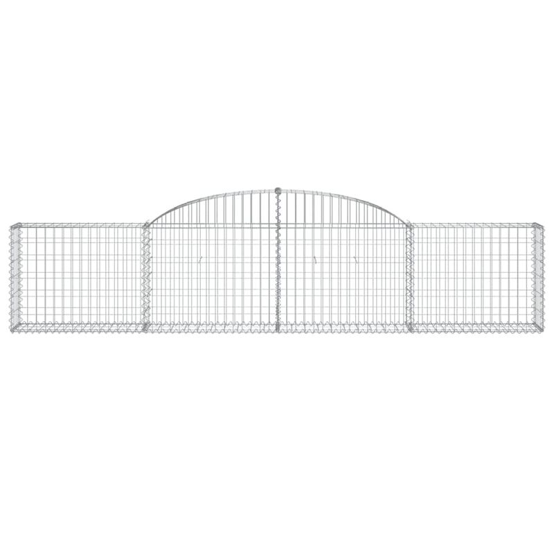 Casa si Gradina - Gradina si terasa - Garduri, panouri si accesorii - Cos gabion arcuit, 30 buc., 300x30x60/80cm, fier galvanizat - Infinity.ro