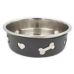 Petshop - Accesorii petshop - Castroane si adapatori - Bol din inox pentru caini 21x7cm - Infinity.ro