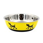 Petshop - Accesorii petshop - Castroane si adapatori - Bol gablen din inox pentru apa/hrana 17cm - Infinity.ro