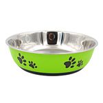 Petshop - Accesorii petshop - Castroane si adapatori - Bol verde din inox pentru apa/hrana 22cm - Infinity.ro