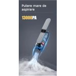 Auto si Moto - Intretinere auto - Aspiratoare auto - Aspirator auto sau de uz casnic, putere mare de aspiratie, portabil, fara fir, anti-acarieni, lumina UV, 80W, 13000 Pa - Infinity.ro