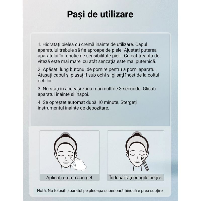 Ingrijire personala si Cosmetice - Aparate & accesorii ingrijire personala - Aparate cosmetice - Aparate intretinere si ingrijire corporala - Aparat pentru hidratarea, eliminarea ridurilor, ingrijirea tenului, gatului, anti-imbatranire, EMS, incalzire, masaj - Infinity.ro