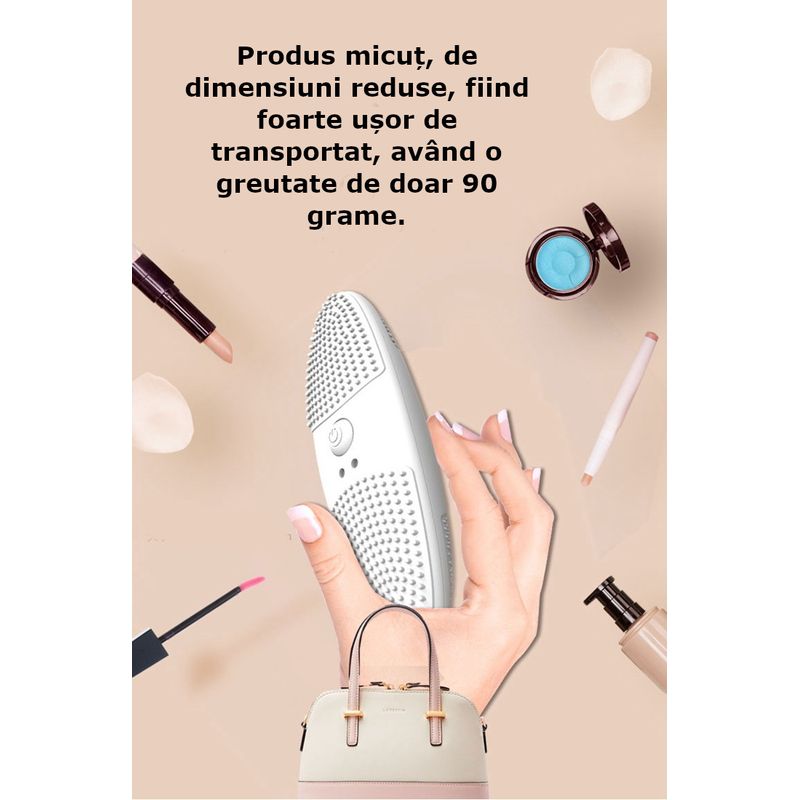 Ingrijire personala si Cosmetice - Aparate & accesorii ingrijire personala - Aparate cosmetice - Aparate intretinere si ingrijire corporala - Dispozitiv facial cu ultrasunete, multifunctional, curatare, tonifiere faciala, anti-imbatranire, anti-rid, 2 suprafete - Infinity.ro