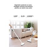 Auto si Moto - Intretinere auto - Aspiratoare auto - Aspirator auto sau de uz casnic, cu putere de aspiratie, portabil, fara fir, cu accesorii, 120W, 12000 Pa, 6000 mAh, alb - Infinity.ro