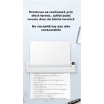 PC, gaming si accesorii - Imprimante, scanere & consumabile - Imprimante - Imprimante termice - Mini imprimanta termica, fara fir, fara tus, A4, Bluetooth, compatibila cu iOS / Android, 1000 mAh, 100 foi incluse - Infinity.ro