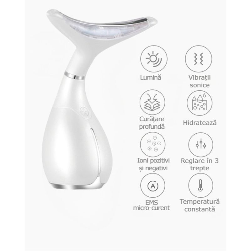 Ingrijire personala si Cosmetice - Aparate & accesorii ingrijire personala - Aparate cosmetice - Aparate intretinere si ingrijire corporala - Dispozitiv facial inteligent, eliminarea ridurilor, ingrijirea tenului, gatului, anti-imbatranire, lifting, EMS, masaj - Infinity.ro