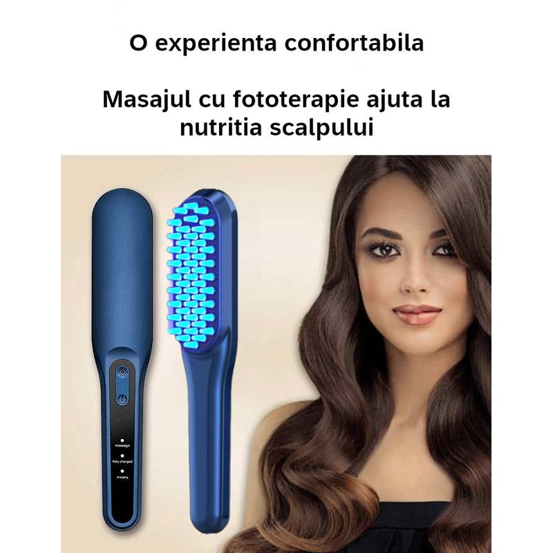 Ingrijire personala si Cosmetice - Aparate & accesorii ingrijire personala - Hair styling - Perii de par electrice - Perie de par electrica cu masaj capilar, pentru ingrijirea scalpului, ajuta cresterea parului, fototerapie - Infinity.ro