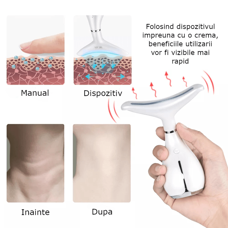 Ingrijire personala si Cosmetice - Aparate & accesorii ingrijire personala - Aparate cosmetice - Aparate intretinere si ingrijire corporala - Dispozitiv facial inteligent, eliminarea ridurilor, ingrijirea tenului, gatului, anti-imbatranire, lifting, EMS, masaj - Infinity.ro