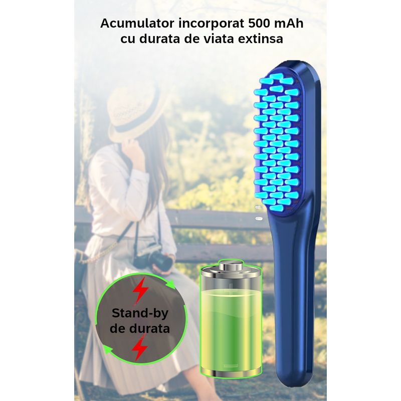 Ingrijire personala si Cosmetice - Aparate & accesorii ingrijire personala - Hair styling - Perii de par electrice - Perie de par electrica cu masaj capilar, pentru ingrijirea scalpului, ajuta cresterea parului, fototerapie - Infinity.ro